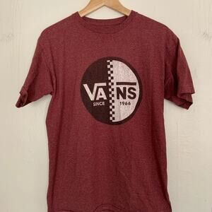 Vans maroon tee shirt! Sz medium!